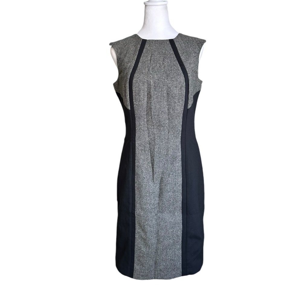 Andre Badi Women’s Sleeveless Midi Black Gray Dress Size 30